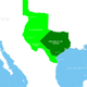 Texas’ national borders. The white population (and therefore the government’s area of influence) was concentrated in the dark green area.